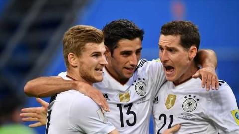 联合会杯决赛德国1-0智利：施廷德尔绝杀助青春风暴登顶